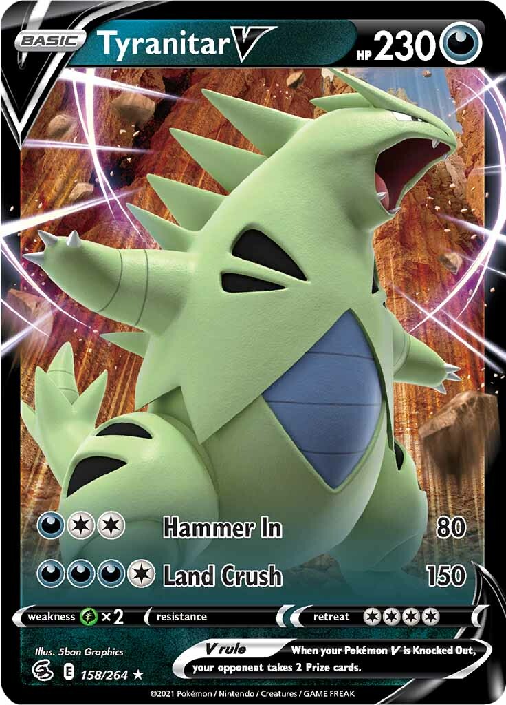 Tyranitar V (158/264) [Sword & Shield: Fusion Strike] | All Aboard Games