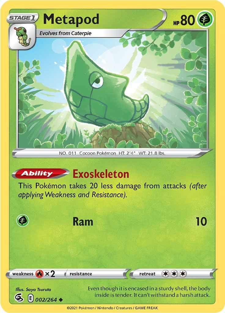 Metapod (002/264) [Sword & Shield: Fusion Strike] | All Aboard Games