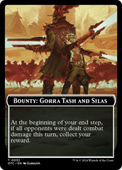 Bounty: Gorra Tash and Silas // Bounty Rules Double-Sided Token [Outlaws of Thunder Junction Commander Tokens] | All Aboard Games