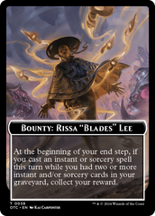 Bounty: Rissa "Blades" Lee // Bounty Rules Double-Sided Token [Outlaws of Thunder Junction Commander Tokens] | All Aboard Games