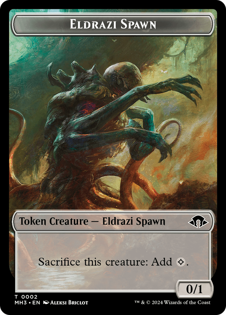 Eldrazi Spawn // Clue Double-Sided Token [Modern Horizons 3 Tokens] | All Aboard Games