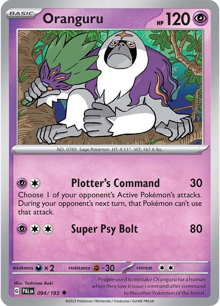 Oranguru (094/193) [Scarlet & Violet: Paldea Evolved] | All Aboard Games