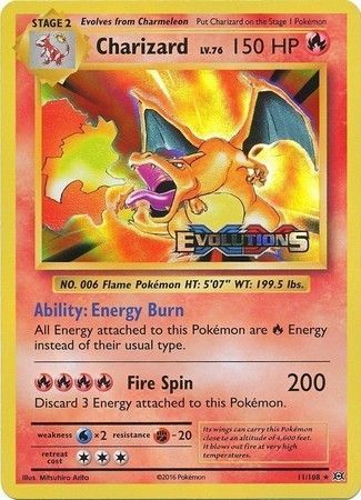 Charizard (11/108) (XY Evolutions Prerelease) [XY: Black Star Promos] | All Aboard Games