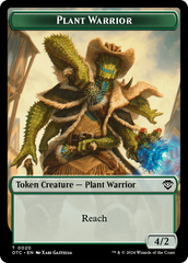 Plant Warrior // Plant Double-Sided Token [Outlaws of Thunder Junction Commander Tokens] | All Aboard Games