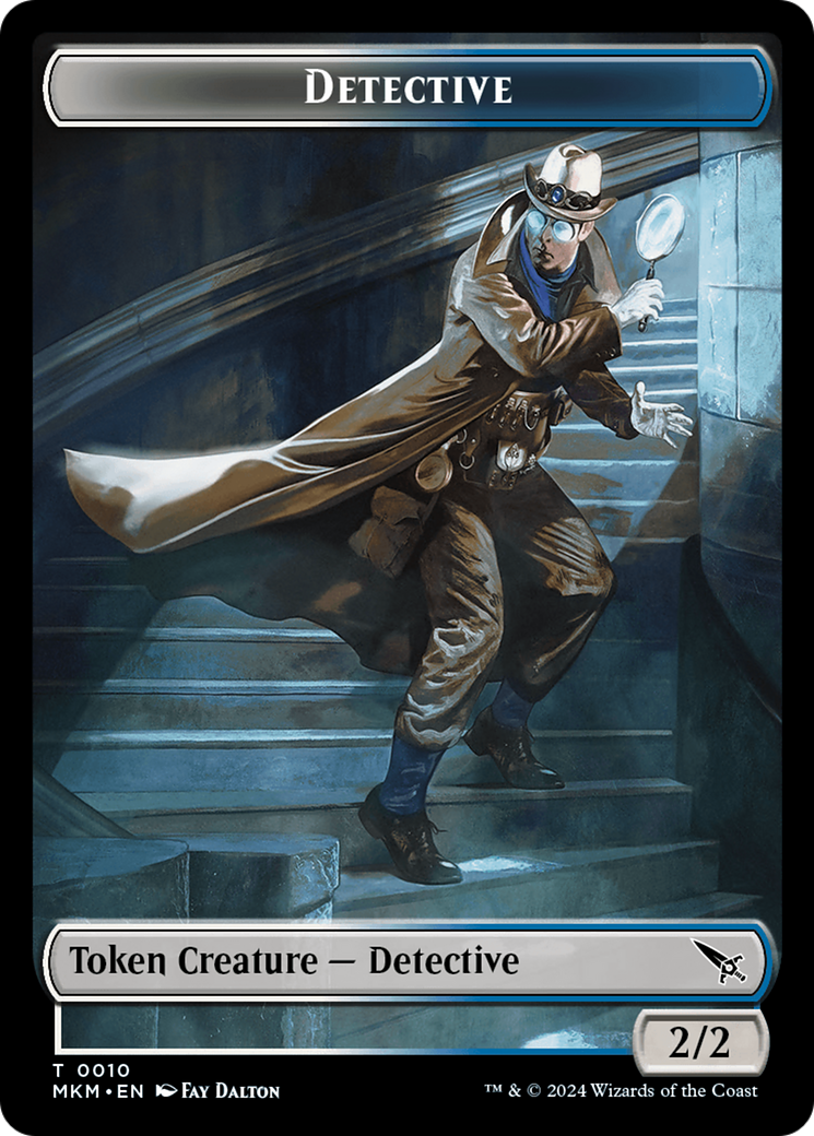 Detective // Bat Double-Sided Token [Murders at Karlov Manor Tokens] | All Aboard Games