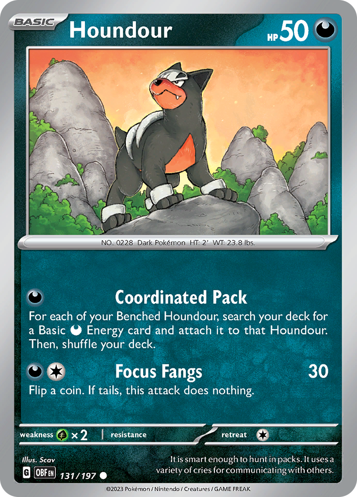 Houndour (131/197) [Scarlet & Violet: Obsidian Flames] | All Aboard Games