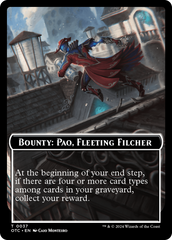 Bounty: Paq, Fleeting Filcher // Bounty Rules Double-Sided Token [Outlaws of Thunder Junction Commander Tokens] | All Aboard Games