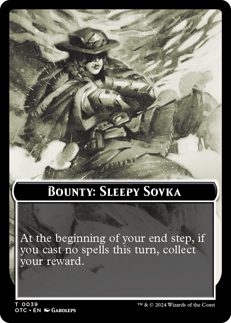 Bounty: Sleepy Sovka // Bounty Rules Double-Sided Token [Outlaws of Thunder Junction Commander Tokens] | All Aboard Games