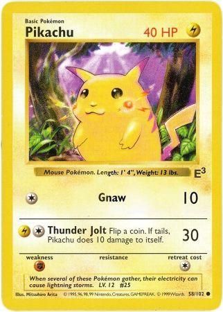 Pikachu (58/102) (E3 Stamped Promo with Red Cheeks) [Miscellaneous Cards] | All Aboard Games