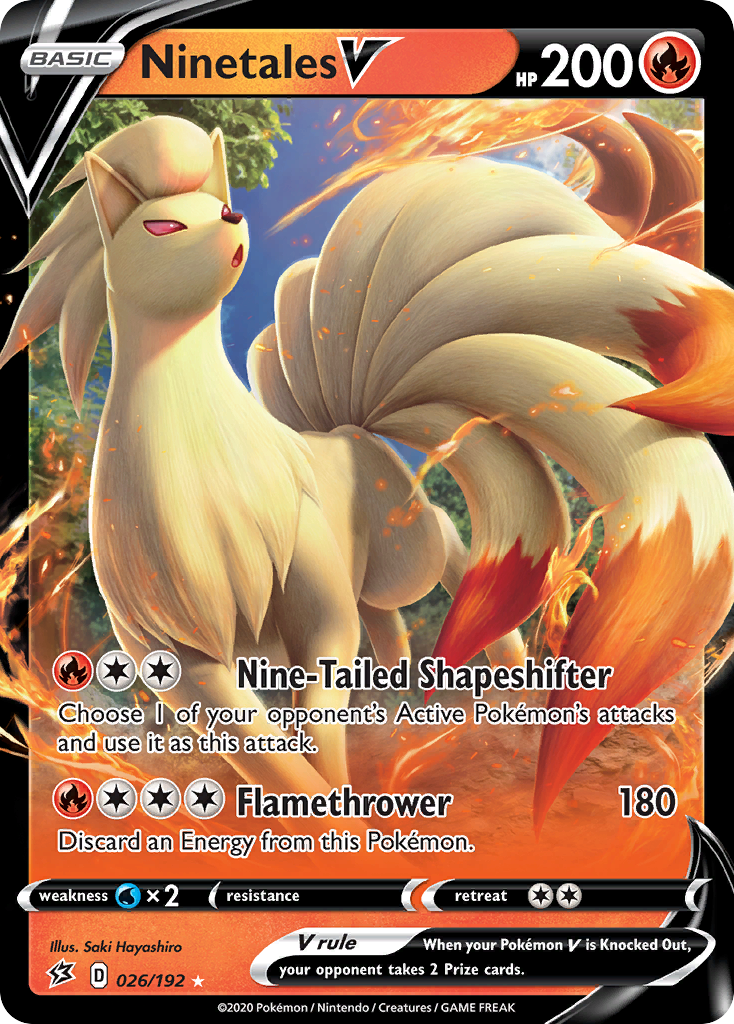 Ninetales V (026/192) [Sword & Shield: Rebel Clash] | All Aboard Games