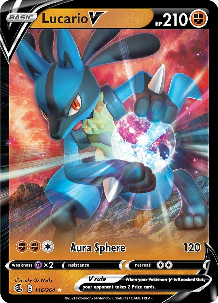 Lucario V (146/264) (Jumbo Card) [Sword & Shield: Fusion Strike] | All Aboard Games