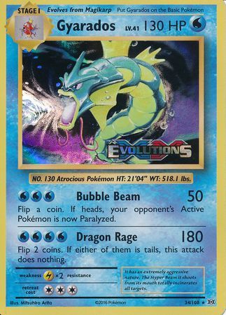 Gyarados (34/108) (XY Evolutions Prerelease) [XY: Black Star Promos] | All Aboard Games