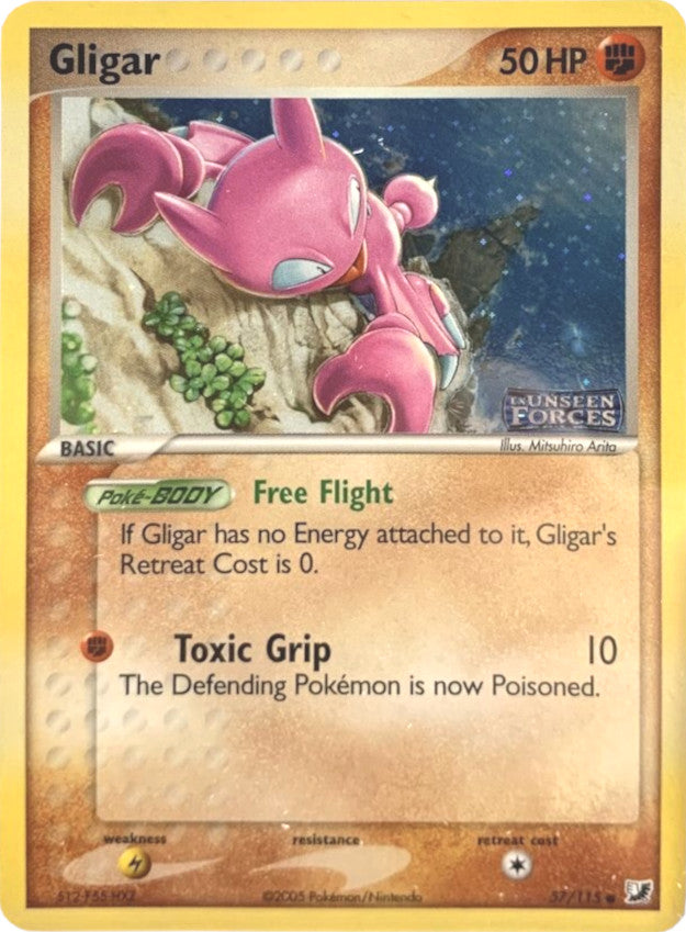 Gligar (57/115) (Stamped) [EX: Unseen Forces] | All Aboard Games