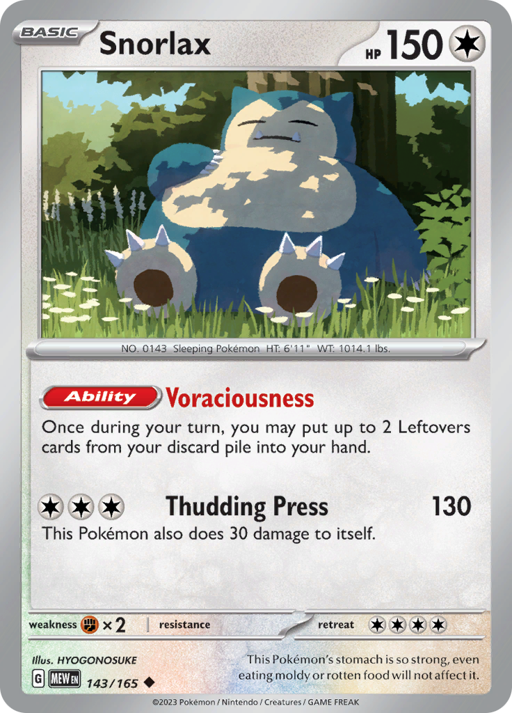 Snorlax (143/165) [Scarlet & Violet: 151] | All Aboard Games