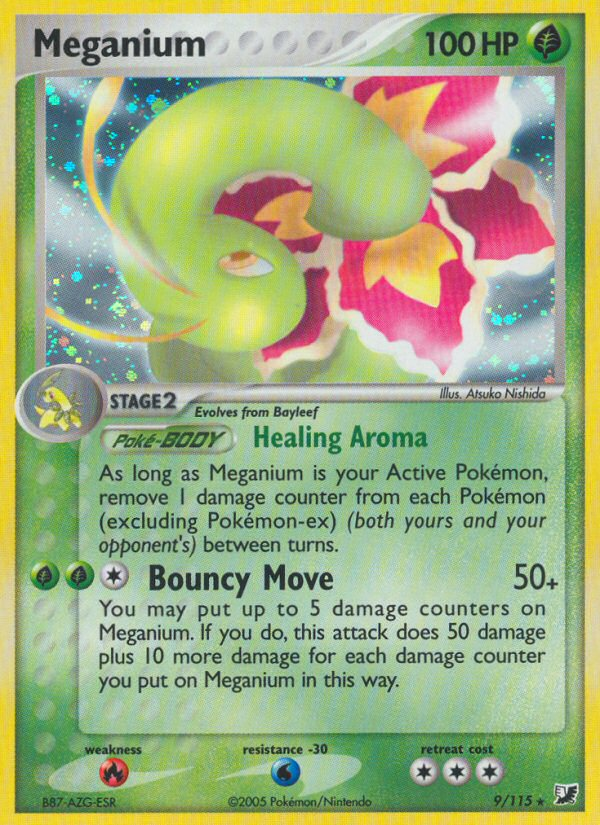 Meganium (9/115) [EX: Unseen Forces] | All Aboard Games