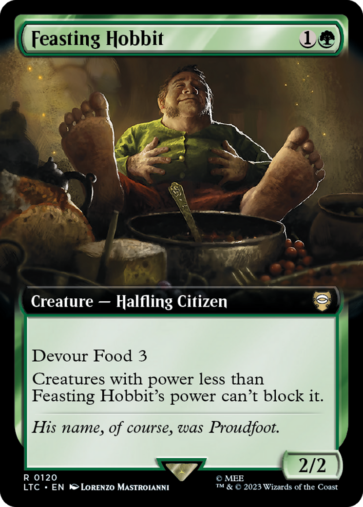 Feasting Hobbit (Extended Art) [The Lord of the Rings: Tales of Middle-Earth Commander] | All Aboard Games