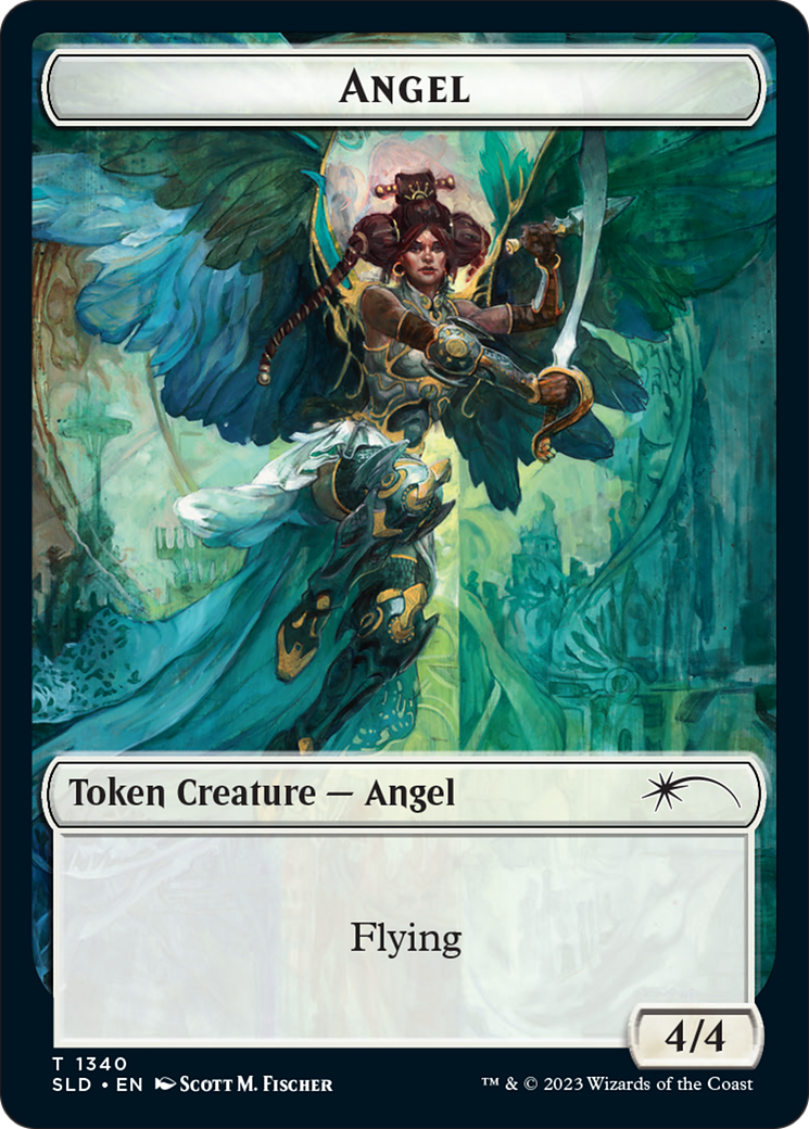 Angel (SLD) // Soldier (GRN) Double-Sided Token [Secret Lair: Angels Tokens] | All Aboard Games