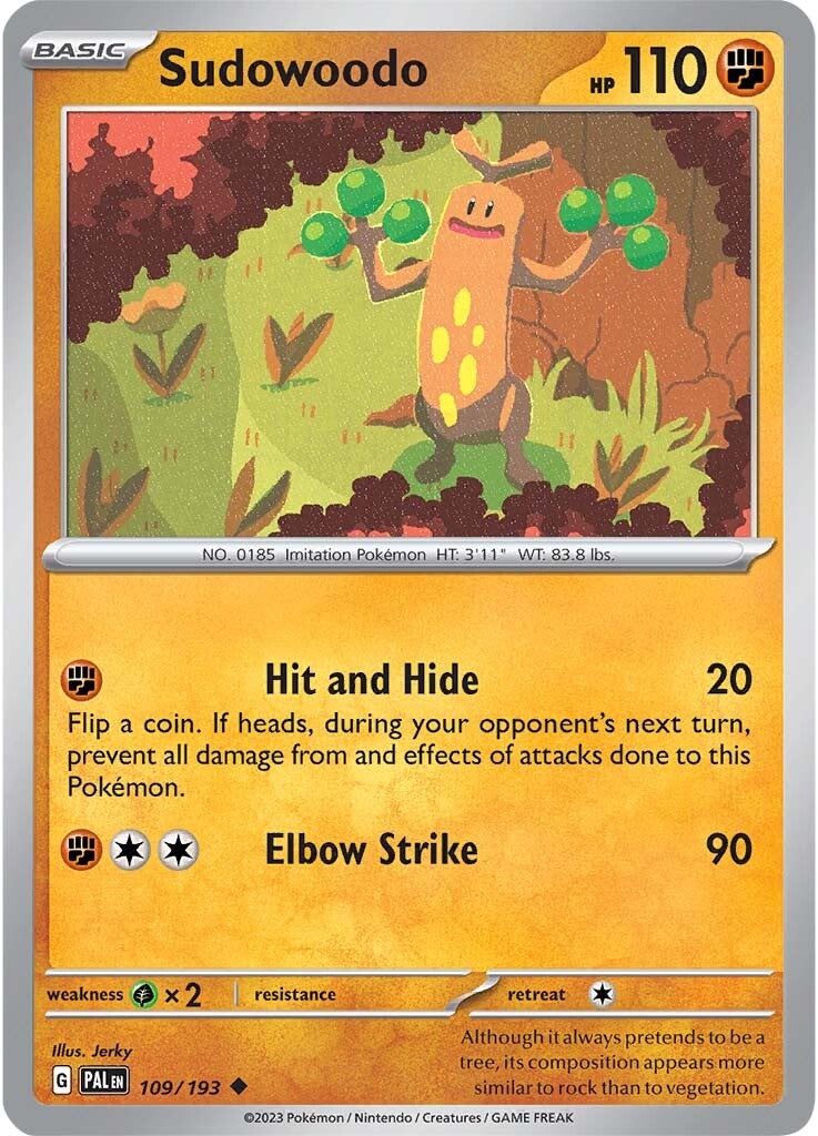 Sudowoodo (109/193) [Scarlet & Violet: Paldea Evolved] | All Aboard Games