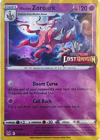 Hisuian Zoroark (076/196) (Lost Origin Stamp) [Sword & Shield: Lost Origin] | All Aboard Games