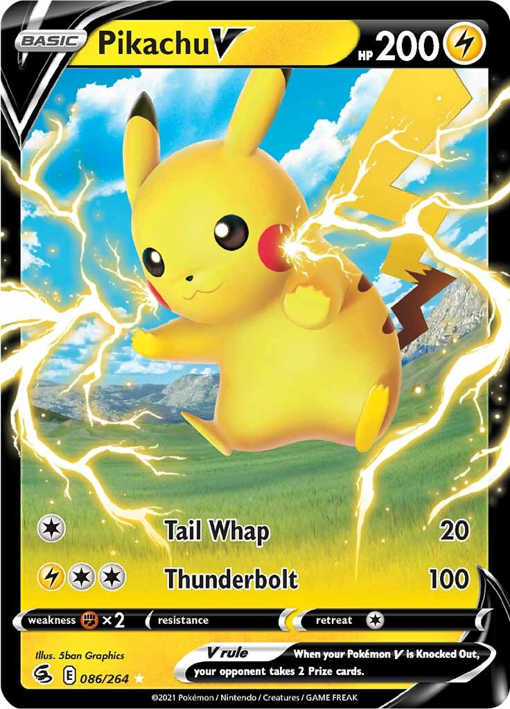 Pikachu V (086/264) [Sword & Shield: Fusion Strike] | All Aboard Games