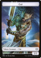 Phyrexian Goblin // Cat Double-Sided Token [Phyrexia: All Will Be One Tokens] | All Aboard Games