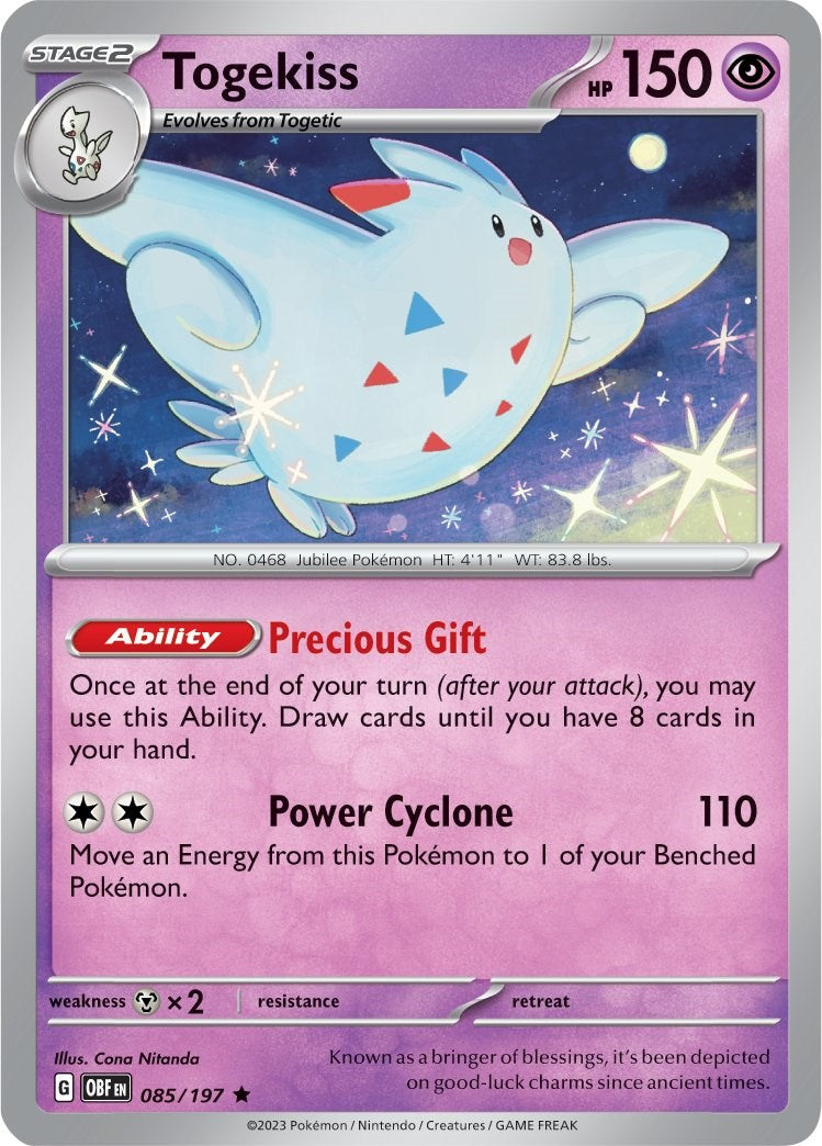 Togekiss (085/197) (Theme Deck Exclusive) [Scarlet & Violet: Obsidian Flames] | All Aboard Games