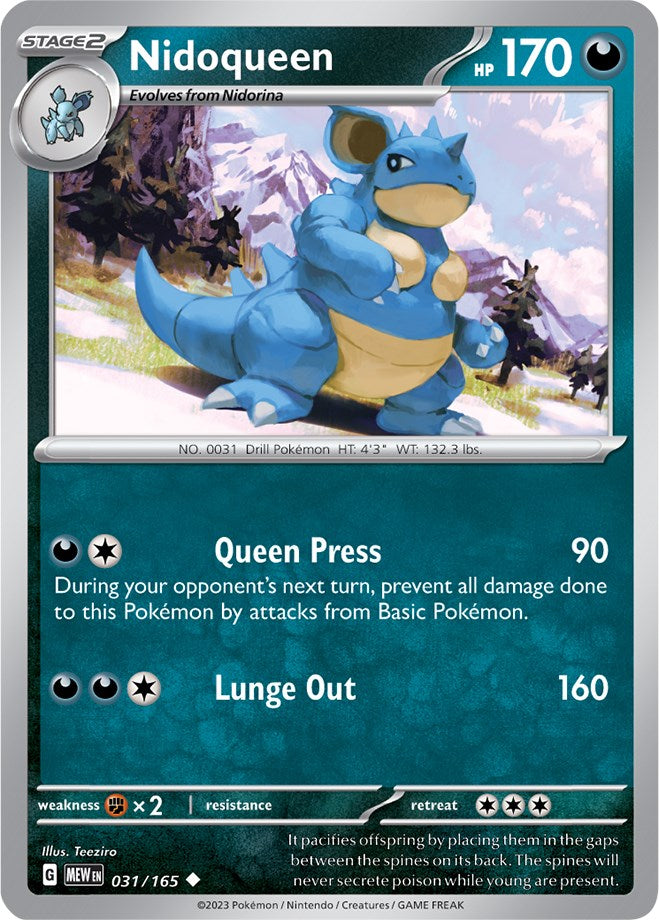 Nidoqueen (031/165) [Scarlet & Violet: 151] | All Aboard Games