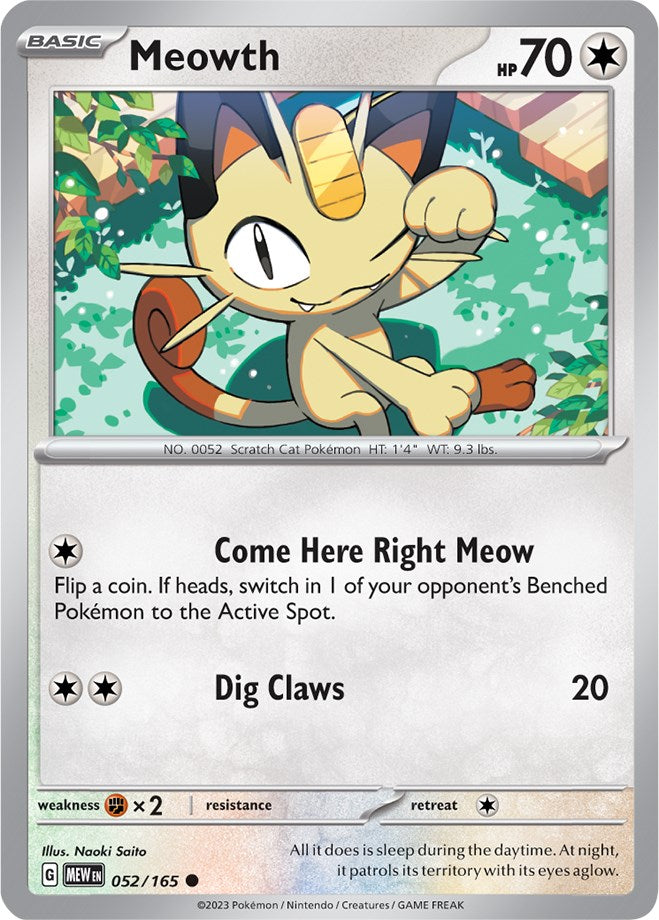 Meowth (052/165) [Scarlet & Violet: 151] | All Aboard Games