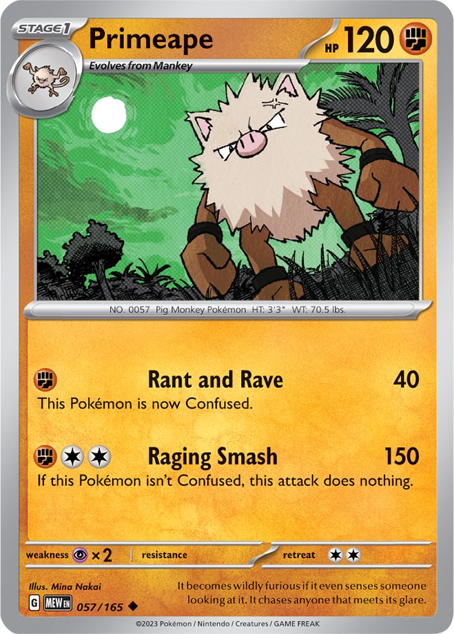 Primeape (057/165) [Scarlet & Violet: 151] | All Aboard Games