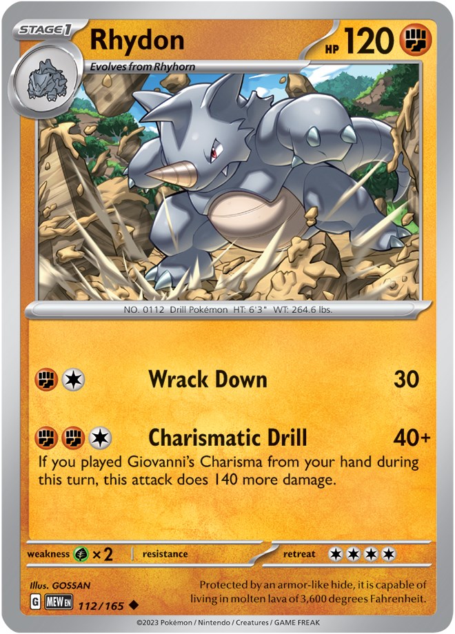 Rhydon (112/165) [Scarlet & Violet: 151] | All Aboard Games