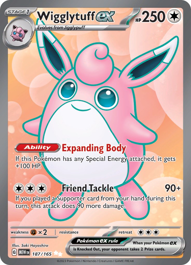 Wigglytuff ex (187/165) [Scarlet & Violet: 151] | All Aboard Games