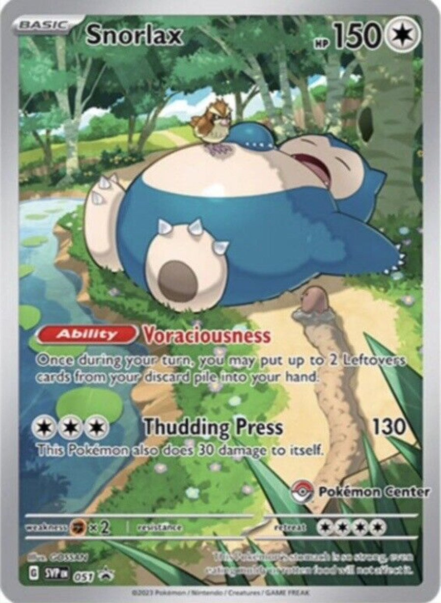 Snorlax (051) (Pokemon Center Exclusive) [Scarlet & Violet: Black Star Promos] | All Aboard Games