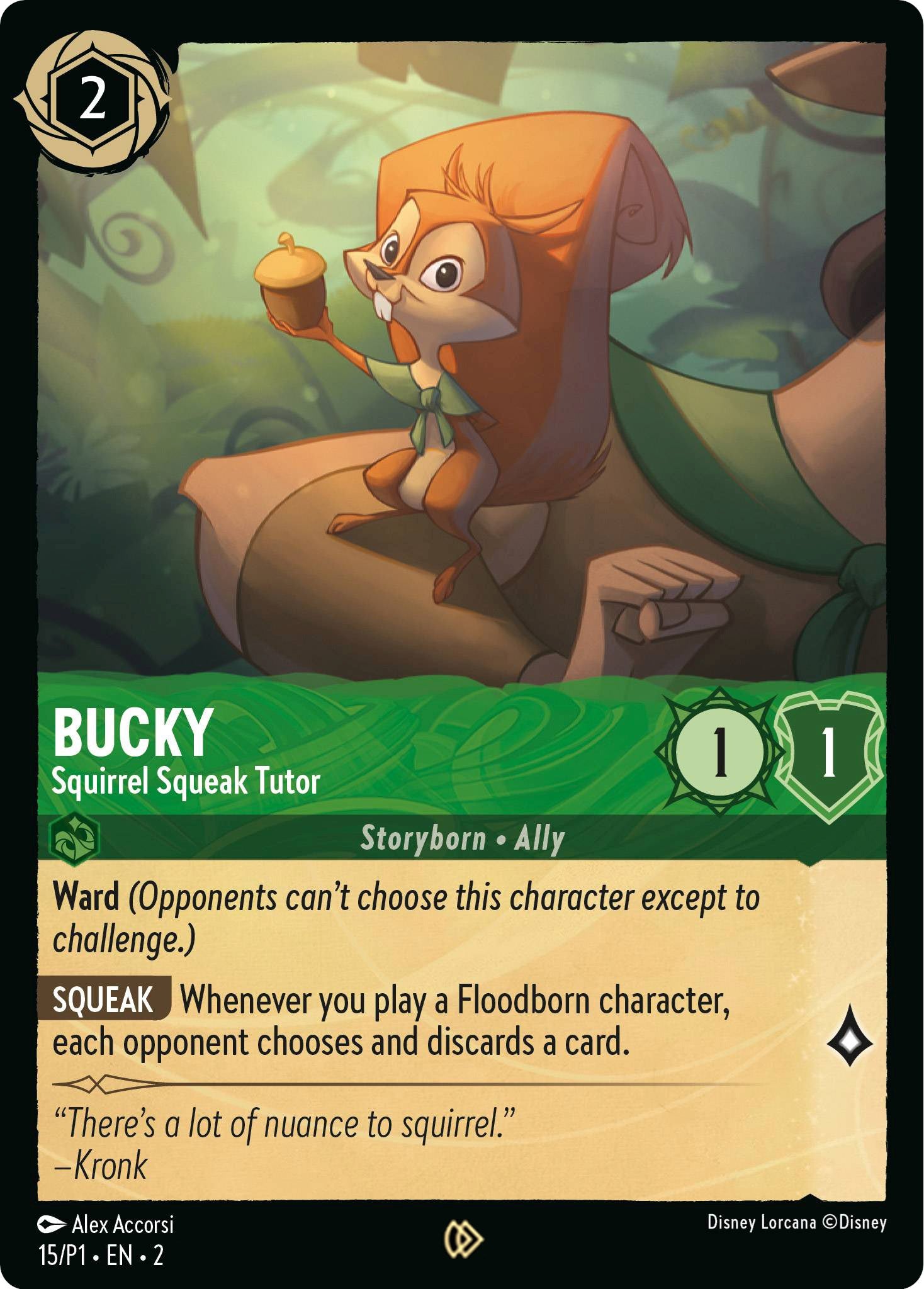 Bucky - Squirrel Squeak Tutor (15) [Promo Cards] | All Aboard Games