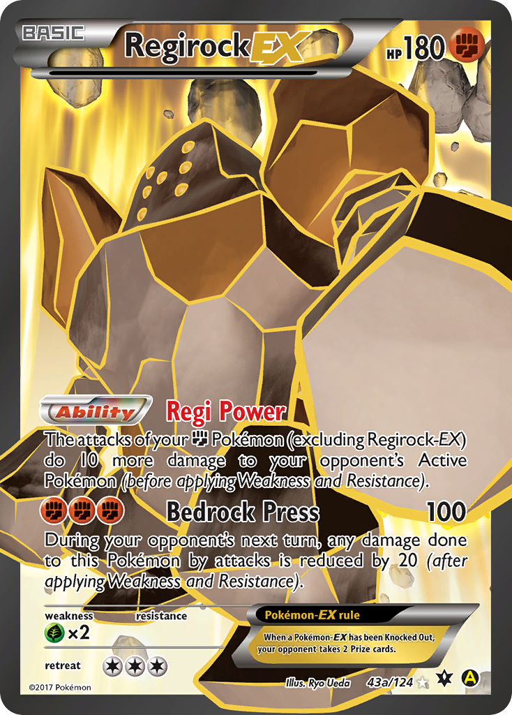 Regirock EX (43a/124) [Alternate Art Promos] | All Aboard Games