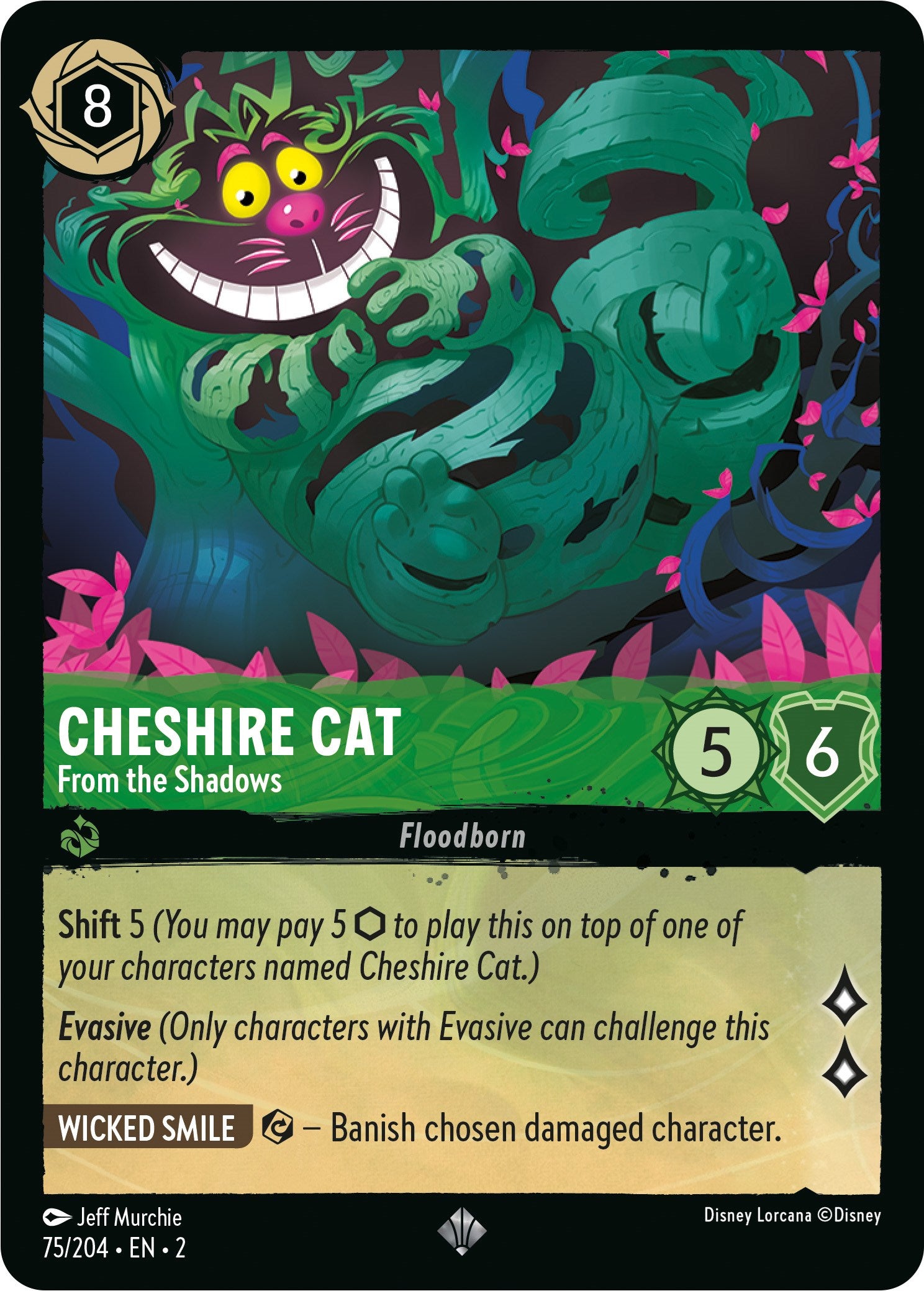 Cheshire Cat - From the Shadows (75/204) [Rise of the Floodborn] | All Aboard Games