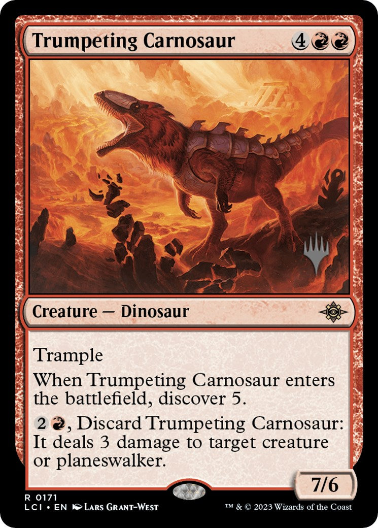 Trumpeting Carnosaur (Promo Pack) [The Lost Caverns of Ixalan Promos] | All Aboard Games