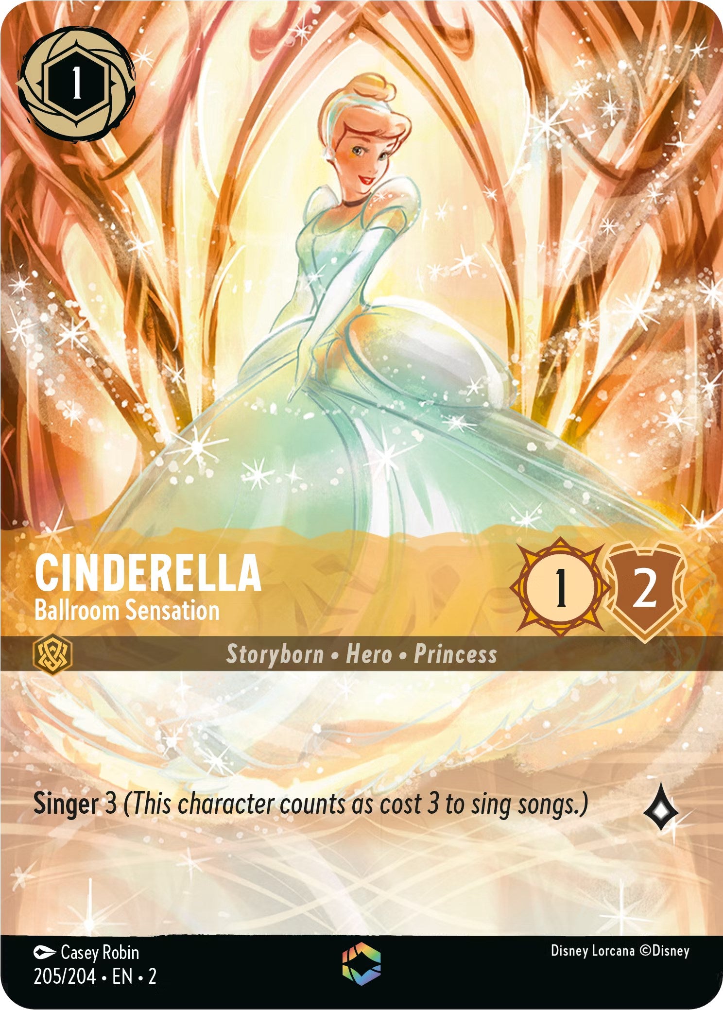 Cinderella - Ballroom Sensation (Enchanted) (205/204) [Rise of the Floodborn] | All Aboard Games