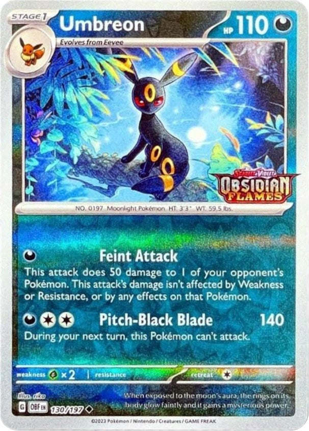 Umbreon (130/197) (Obsidian Flames Stamped) [Scarlet & Violet: Obsidian Flames] | All Aboard Games