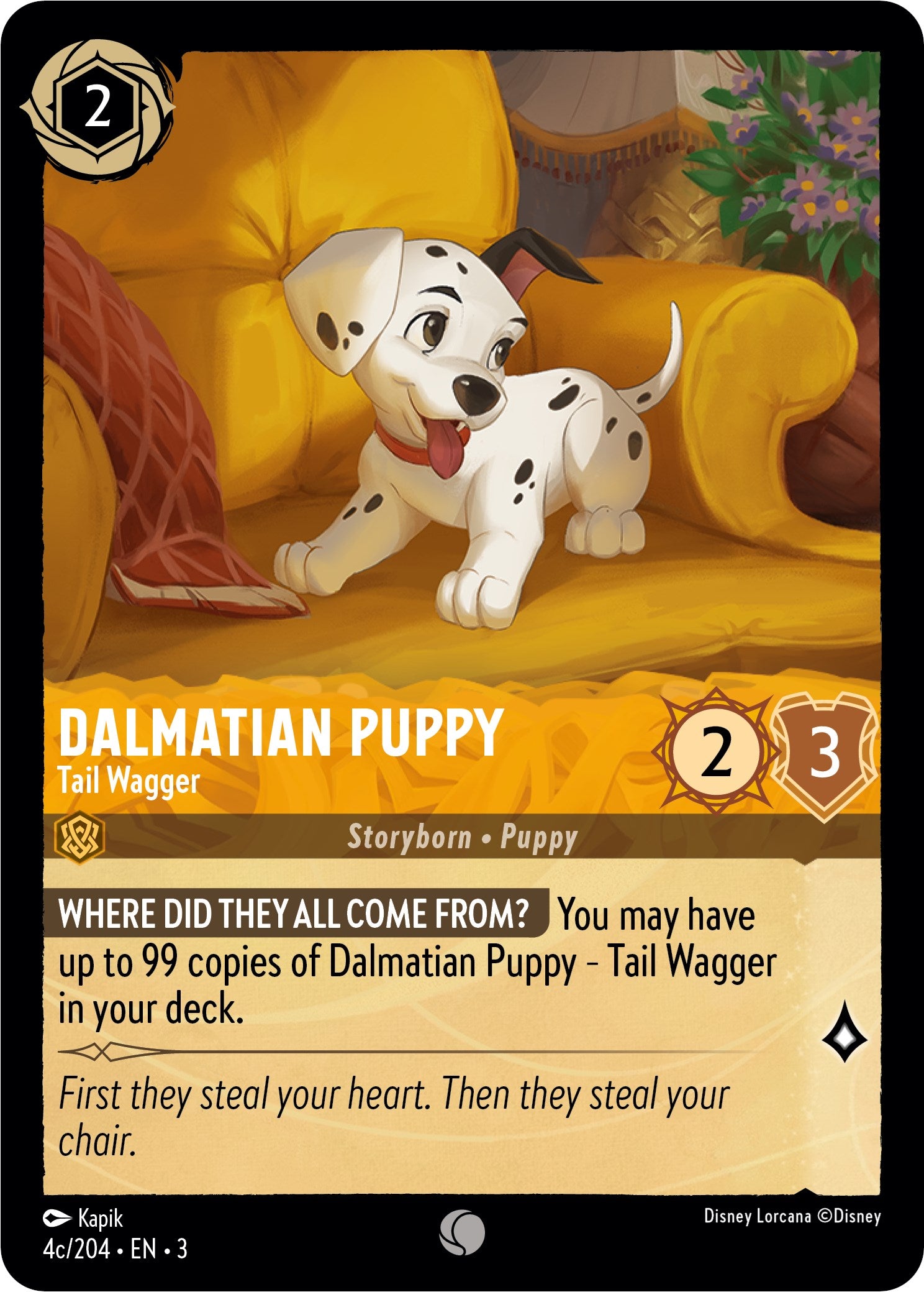 Dalmatian Puppy - Tail Wagger (4c) (4c/204) [Into the Inklands] | All Aboard Games