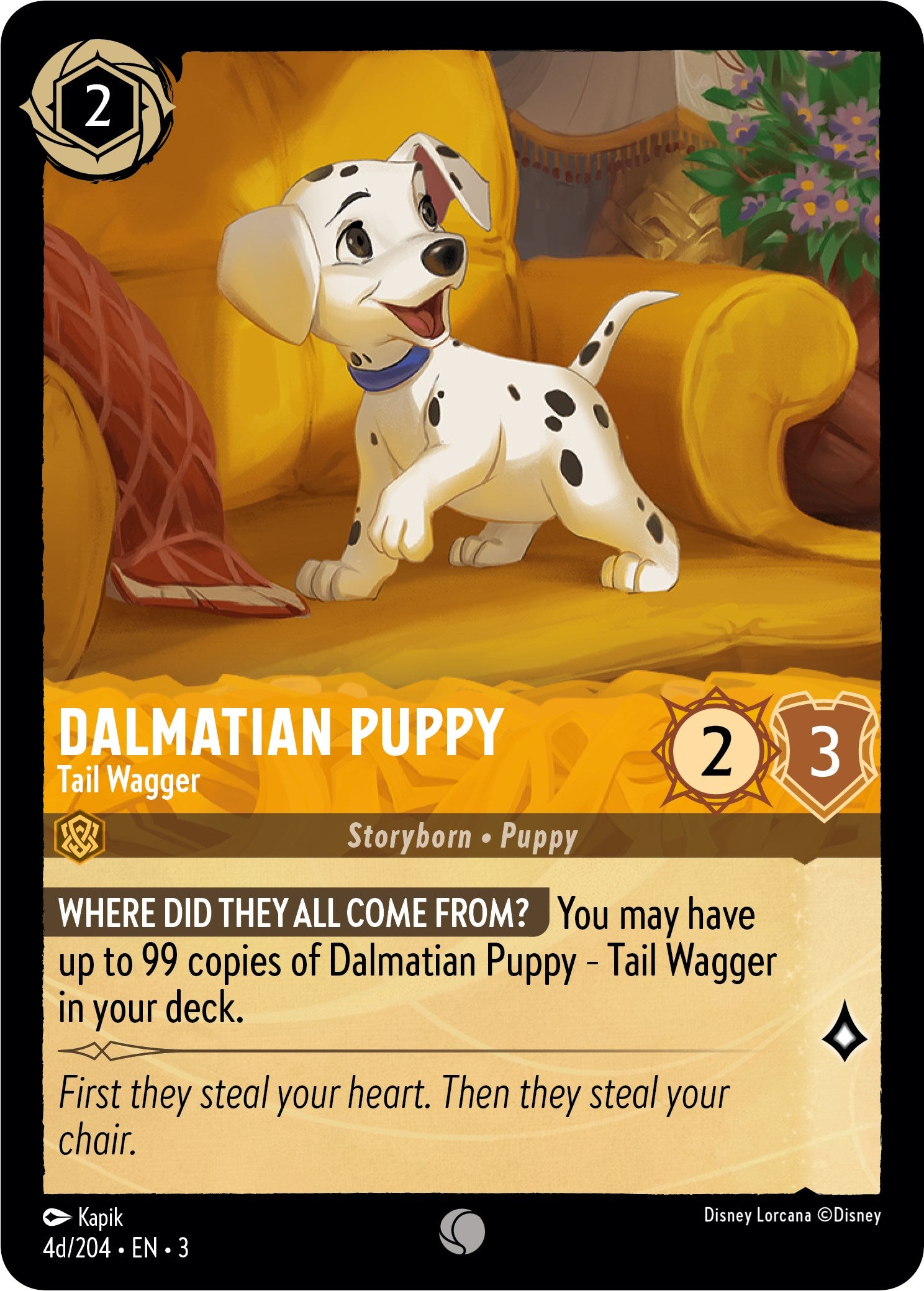 Dalmatian Puppy - Tail Wagger (4d) (4d/204) [Into the Inklands] | All Aboard Games