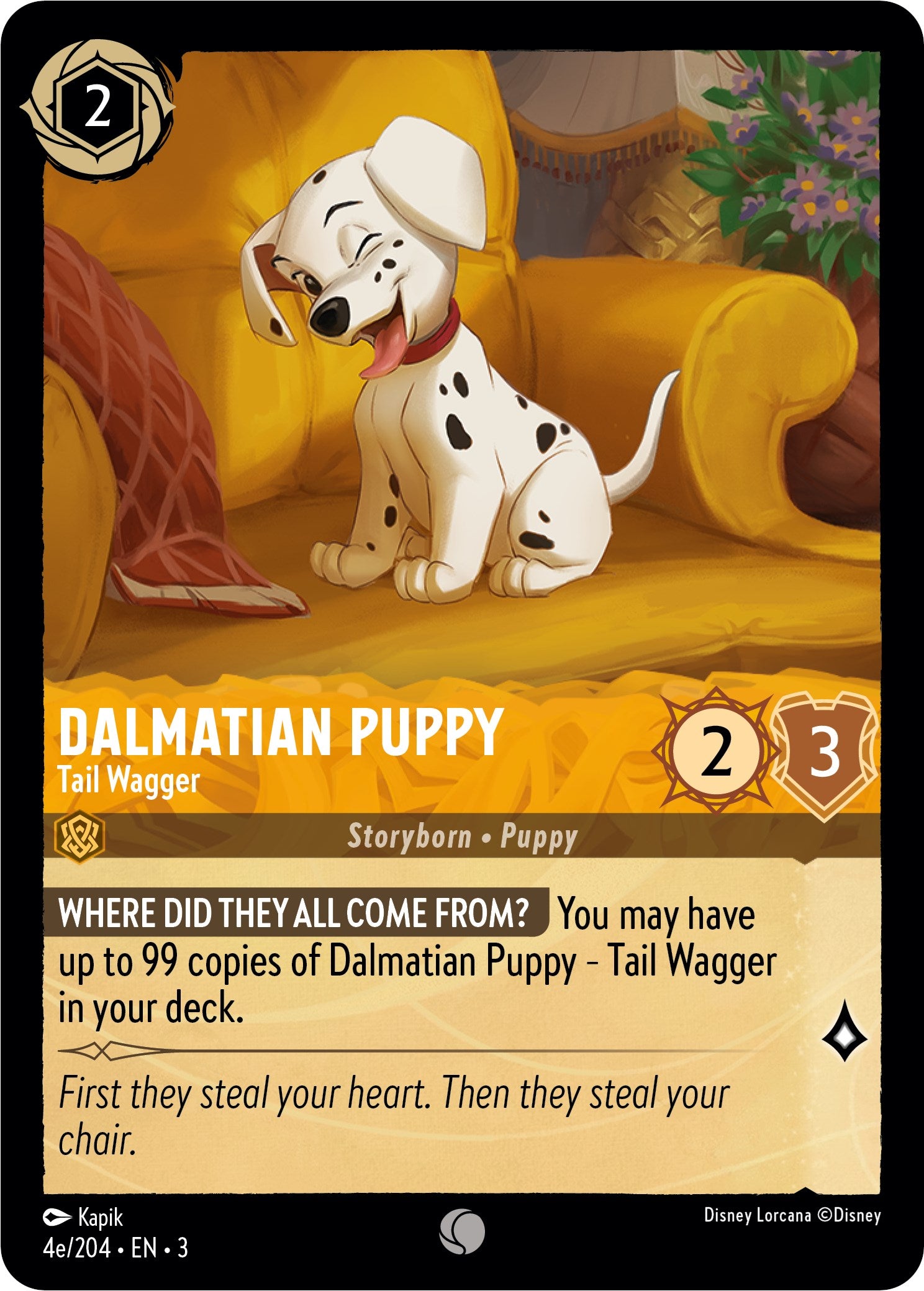 Dalmatian Puppy - Tail Wagger (4e) (4e/204) [Into the Inklands] | All Aboard Games