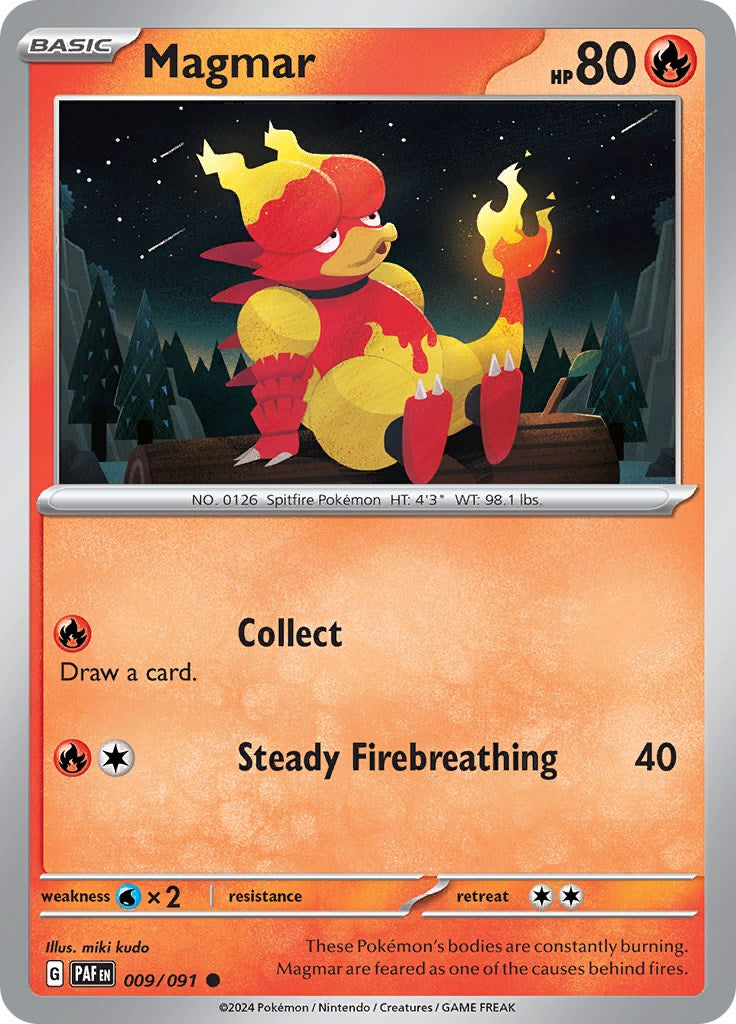 Magmar (009/091) [Scarlet & Violet: Paldean Fates] | All Aboard Games