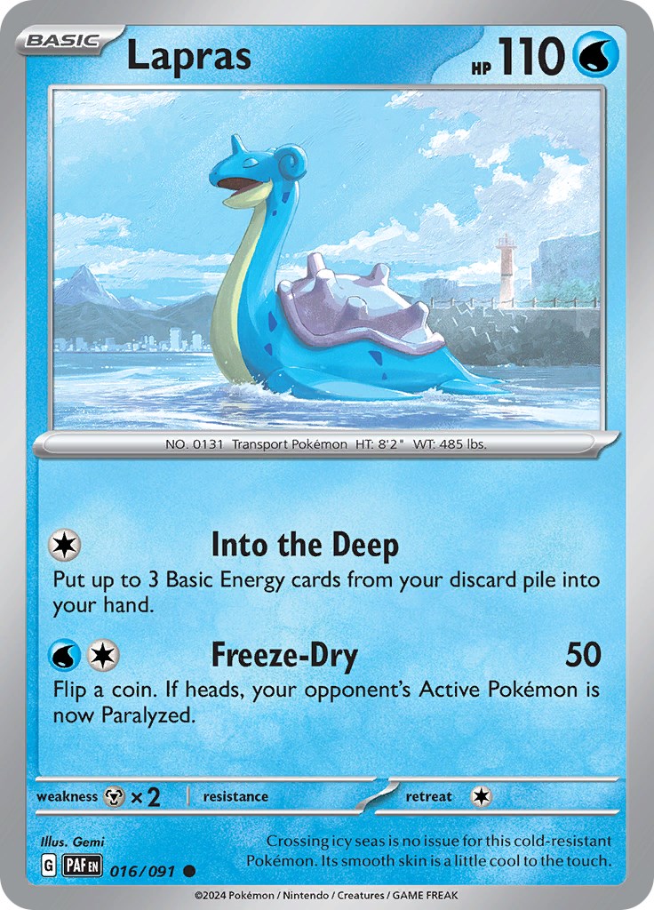 Lapras (016/091) [Scarlet & Violet: Paldean Fates] | All Aboard Games