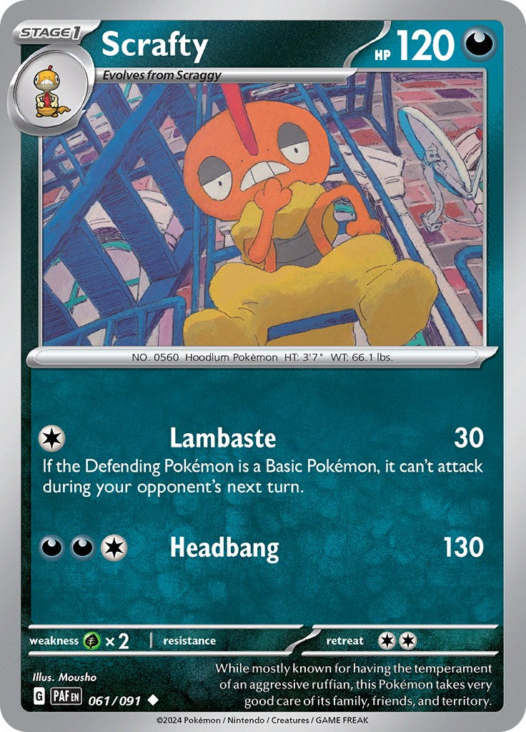 Scrafty (061/091) [Scarlet & Violet: Paldean Fates] | All Aboard Games