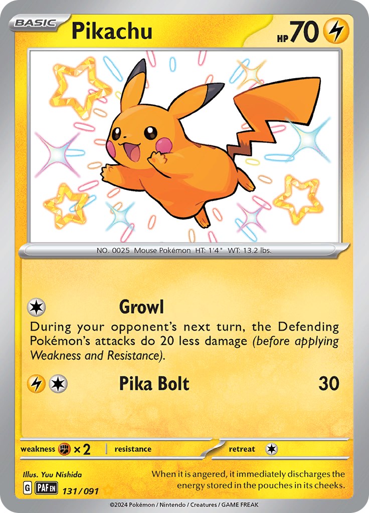 Pikachu (131/091) [Scarlet & Violet: Paldean Fates] | All Aboard Games