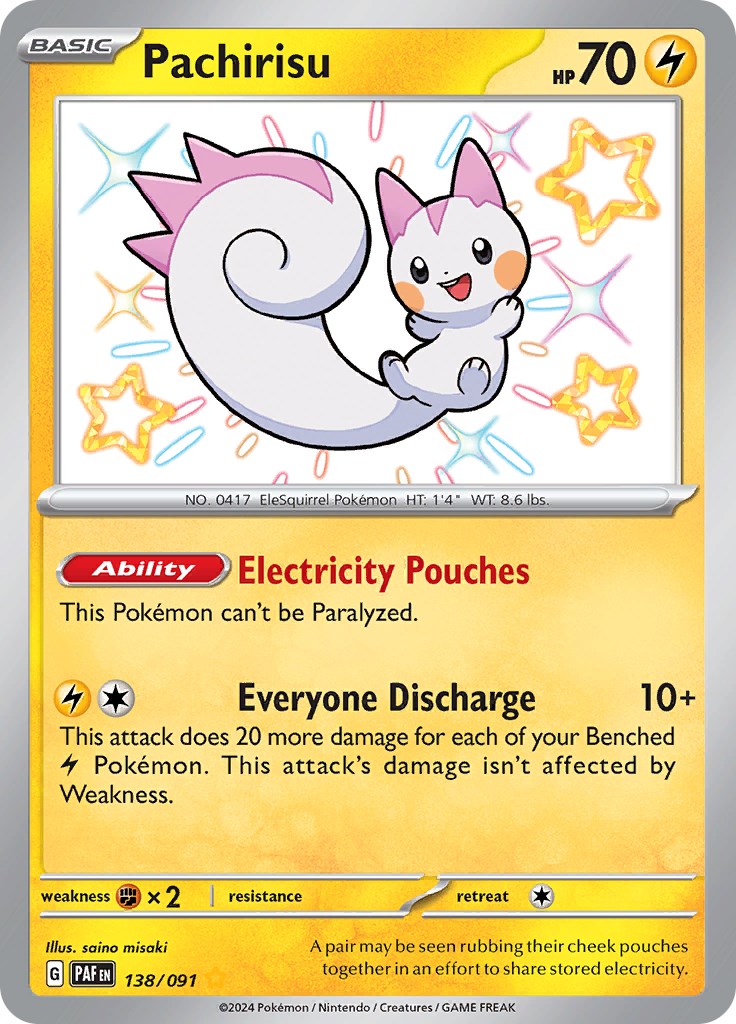 Pachirisu (138/091) [Scarlet & Violet: Paldean Fates] | All Aboard Games