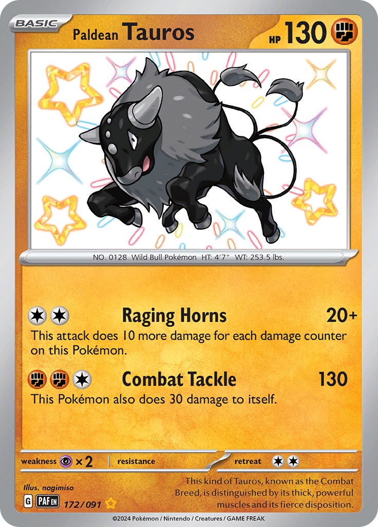 Paldean Tauros (172/091) [Scarlet & Violet: Paldean Fates] | All Aboard Games