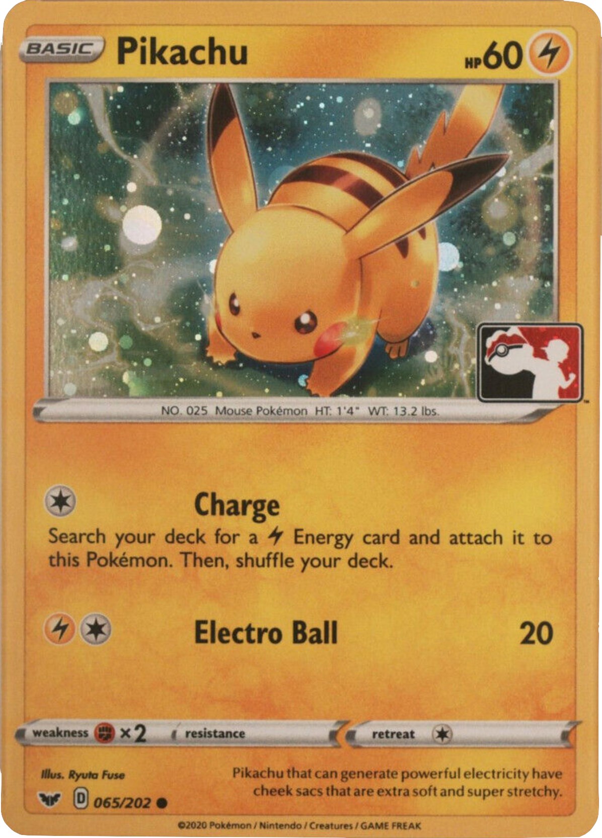 Pikachu (065/202) (Cosmos Holo) [League & Championship Cards] | All Aboard Games