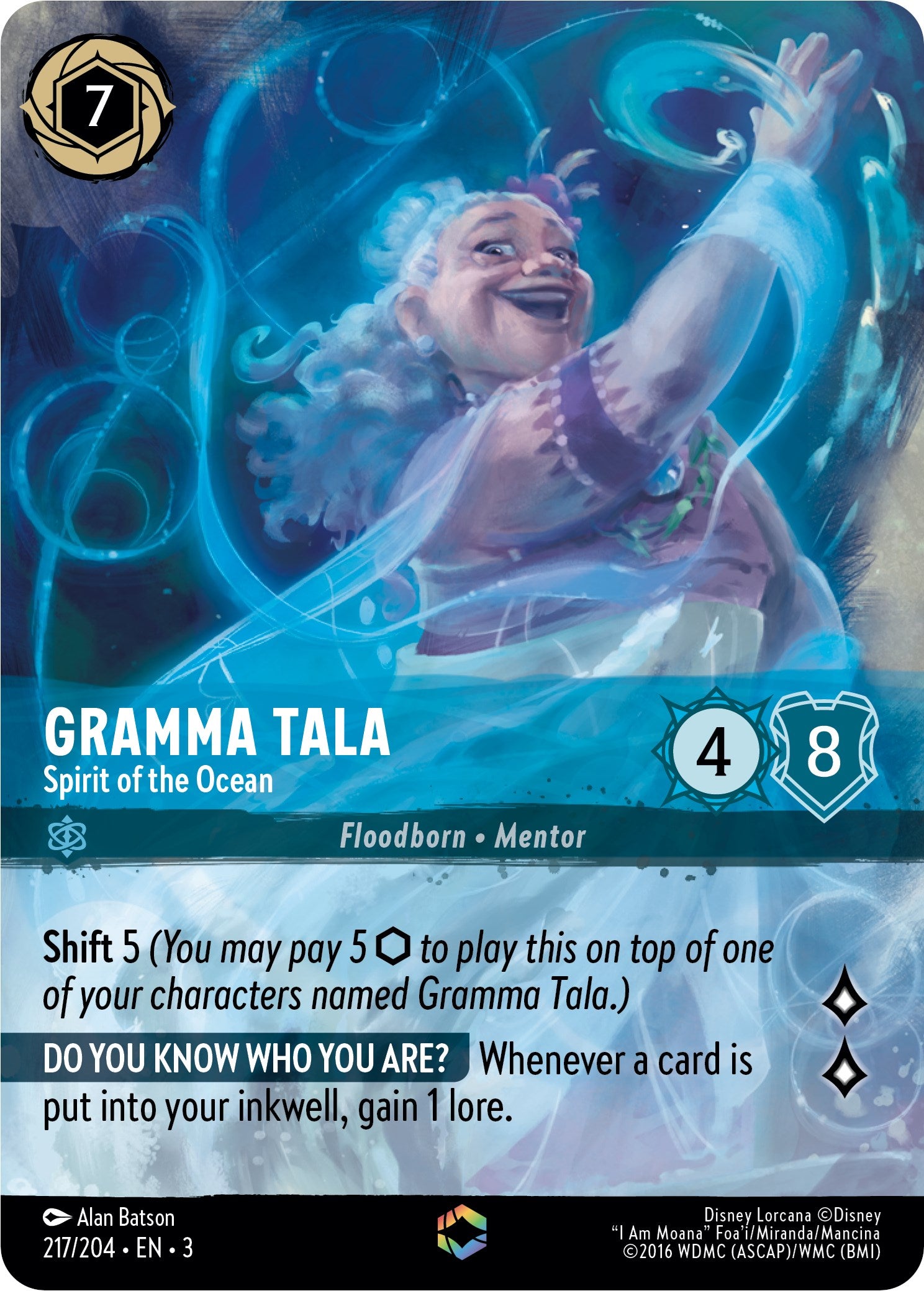 Gramma Tala - Spirit of the Ocean (Alternate Art) (217/204) [Into the Inklands] | All Aboard Games