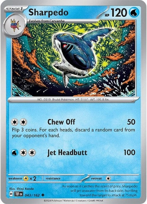 Sharpedo (043/162) [Scarlet & Violet: Temporal Forces] | All Aboard Games